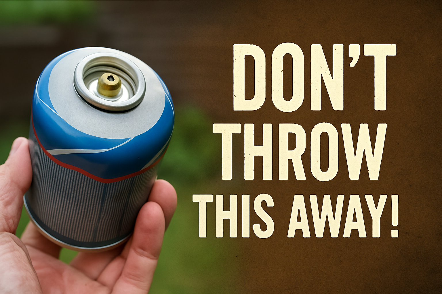 how to safely dispose of camping gas canisters with tools outdoors