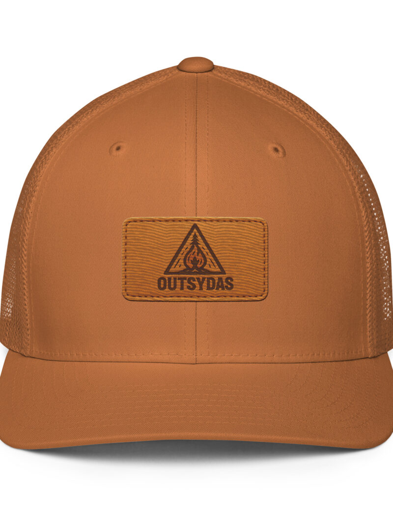 Outsydas Leather Patch Style Closed-back trucker cap