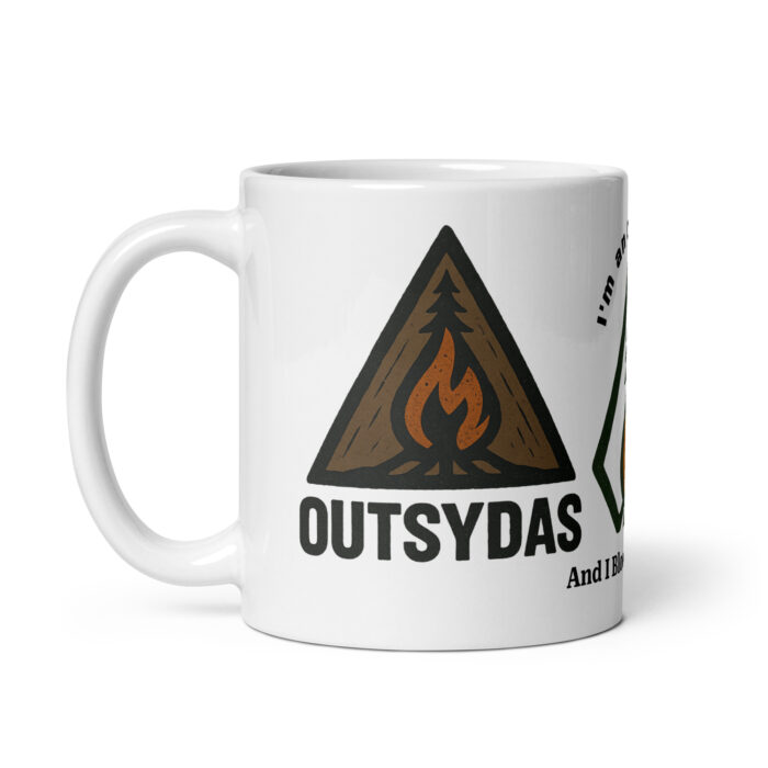 I’m An Outsider And I Bloody Love It | Outsydas White Glossy Mug - Image 3