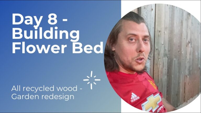 Day 8 Building Flower Bed From Recycled Decking Boards | Creating Be More Wild HQ